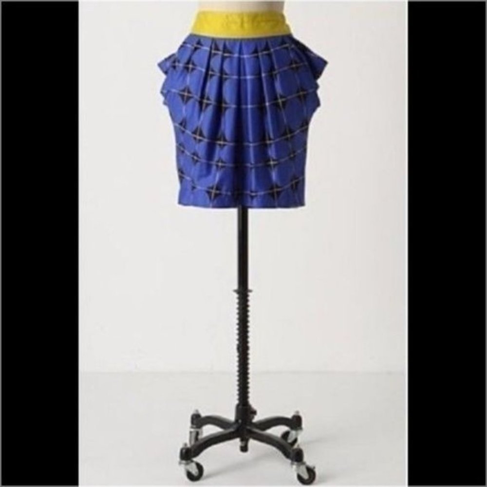 Anthro Odile Fargyle Plaid Circle Pocket Skirt